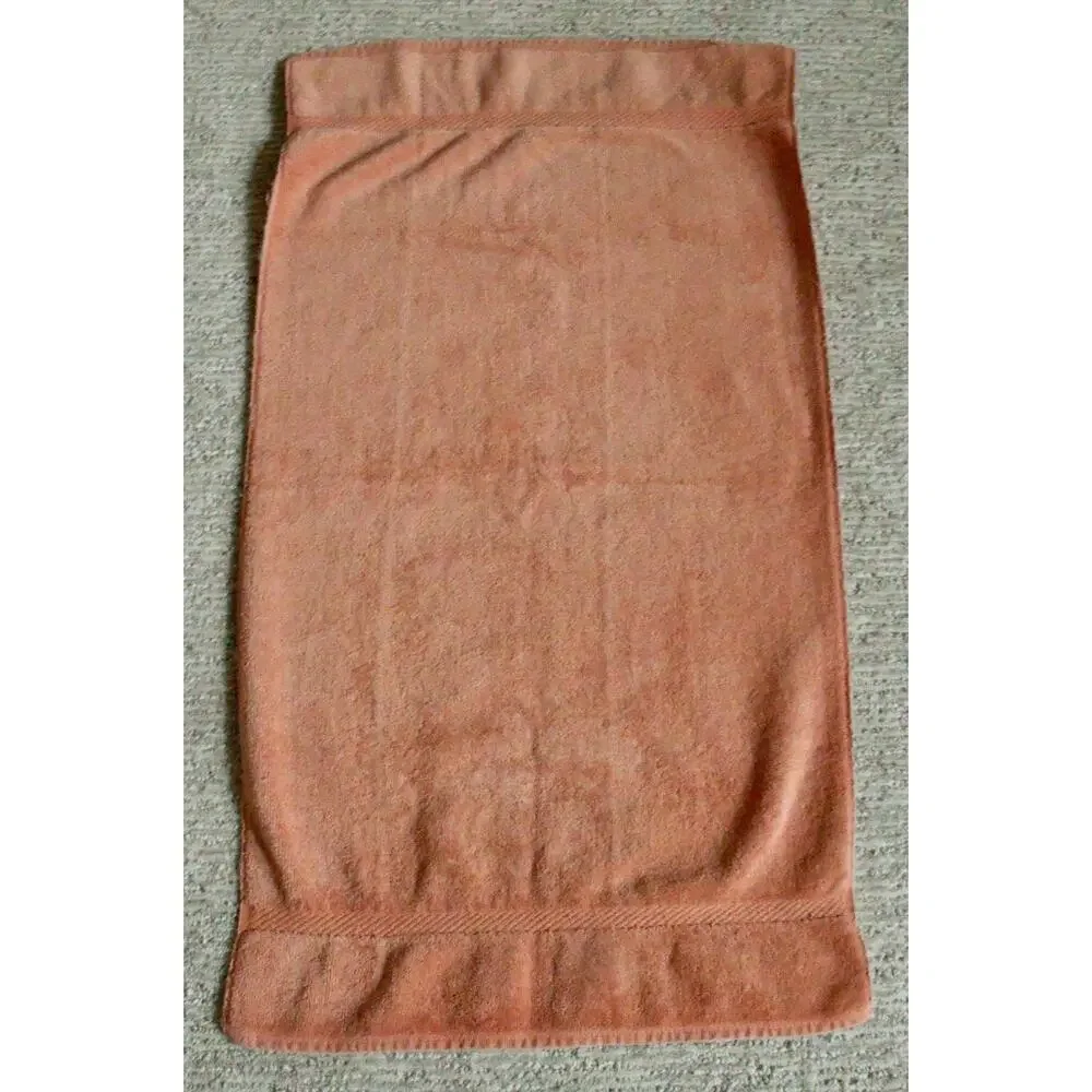 Royal Velvet Velur by Fieldcrest Peach Bath Hand Towel Set Combed Cotton Face